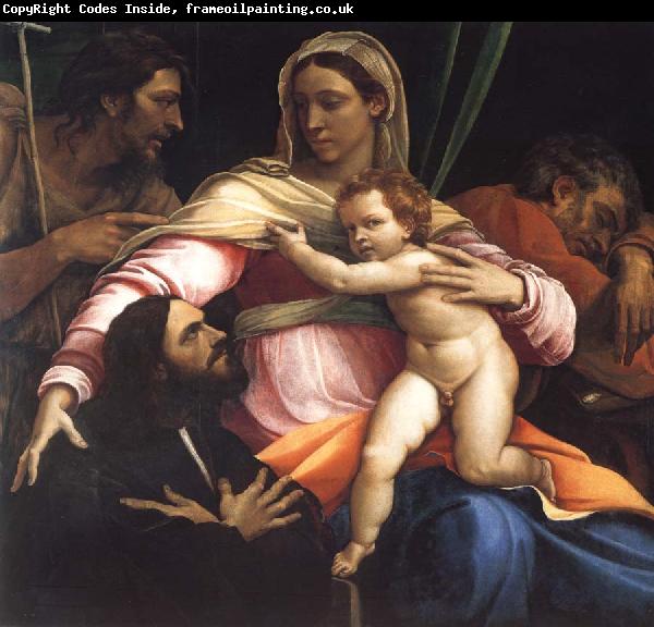 Sebastiano del Piombo The Madonna and Child with Saints Joseph and John the Baptist and a Donor